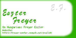 eszter freyer business card